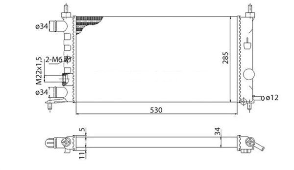 MAGNETI MARELLI Radiaator,mootorijahutus 350213776003